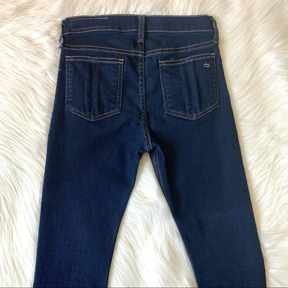 RAG & BONE Mid Rise Crop Flare Jeans in RIVINGTON WASH SIZE 24 - Picture 11 of 14